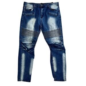 Waimea Distressed Mens Jeans Size 40x32